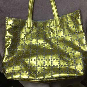 Purple and gold bag